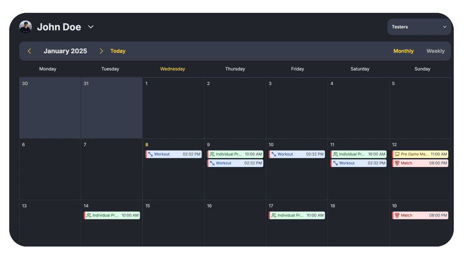 Smart Team Calendar