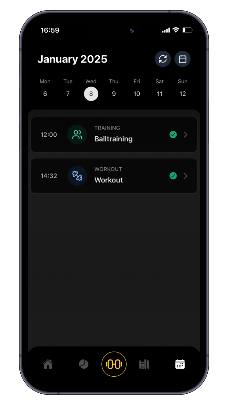 Mobile Training Calendar